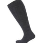 Viyella Mens Knee High Wool Ribbed Sock With Hand Linked Toe - City Grey