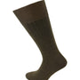 Viyella Mens Wool Half Hose Ribbed Sock With Hand Linked Toe - Brown