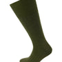 Viyella Mens Wool Half Hose Ribbed Sock With Hand Linked Toe - Green