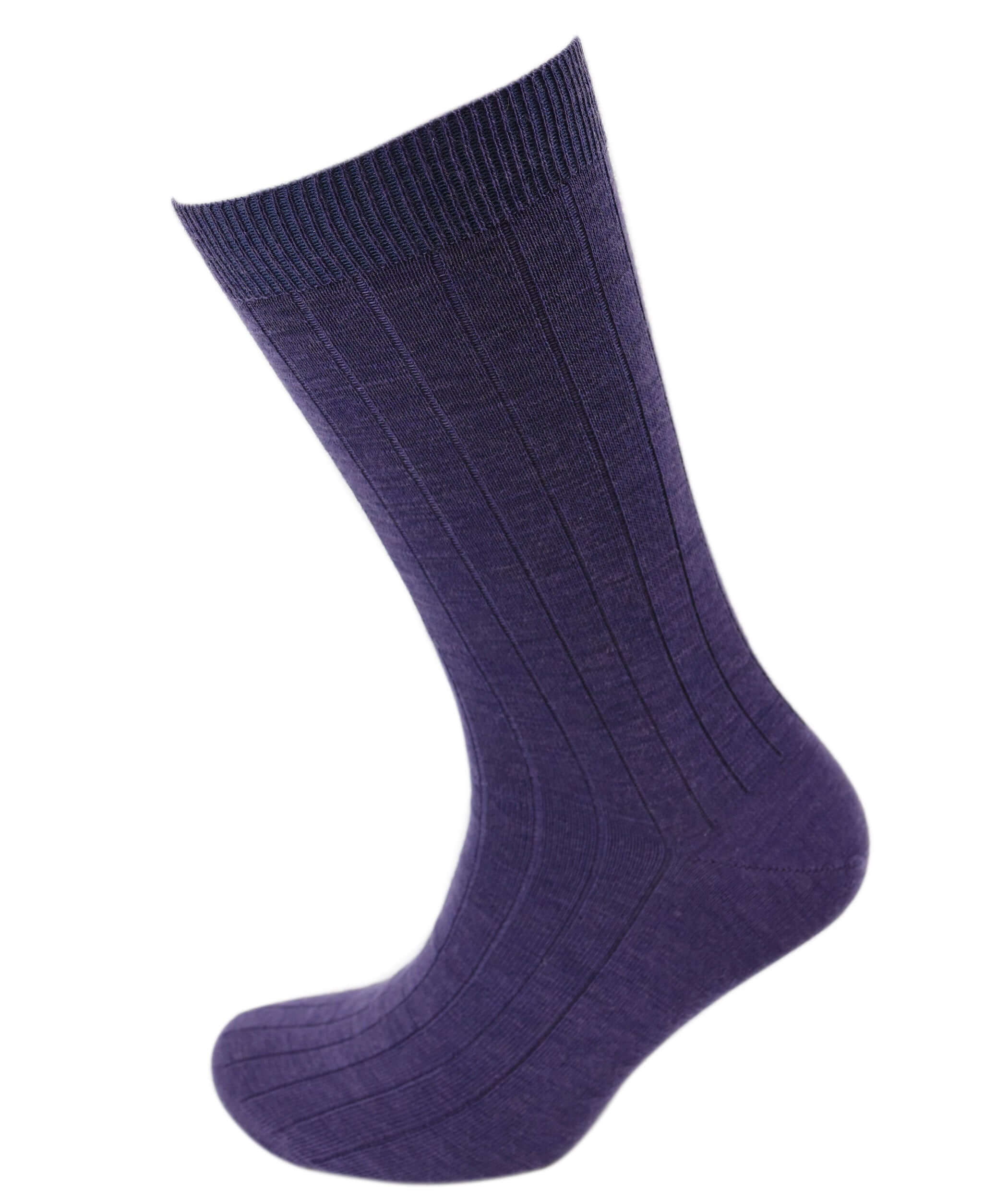 Viyella Men’s Short Merino Wool Socks – Ribbed, Hand Linked Toe, Heather UK 6-11
