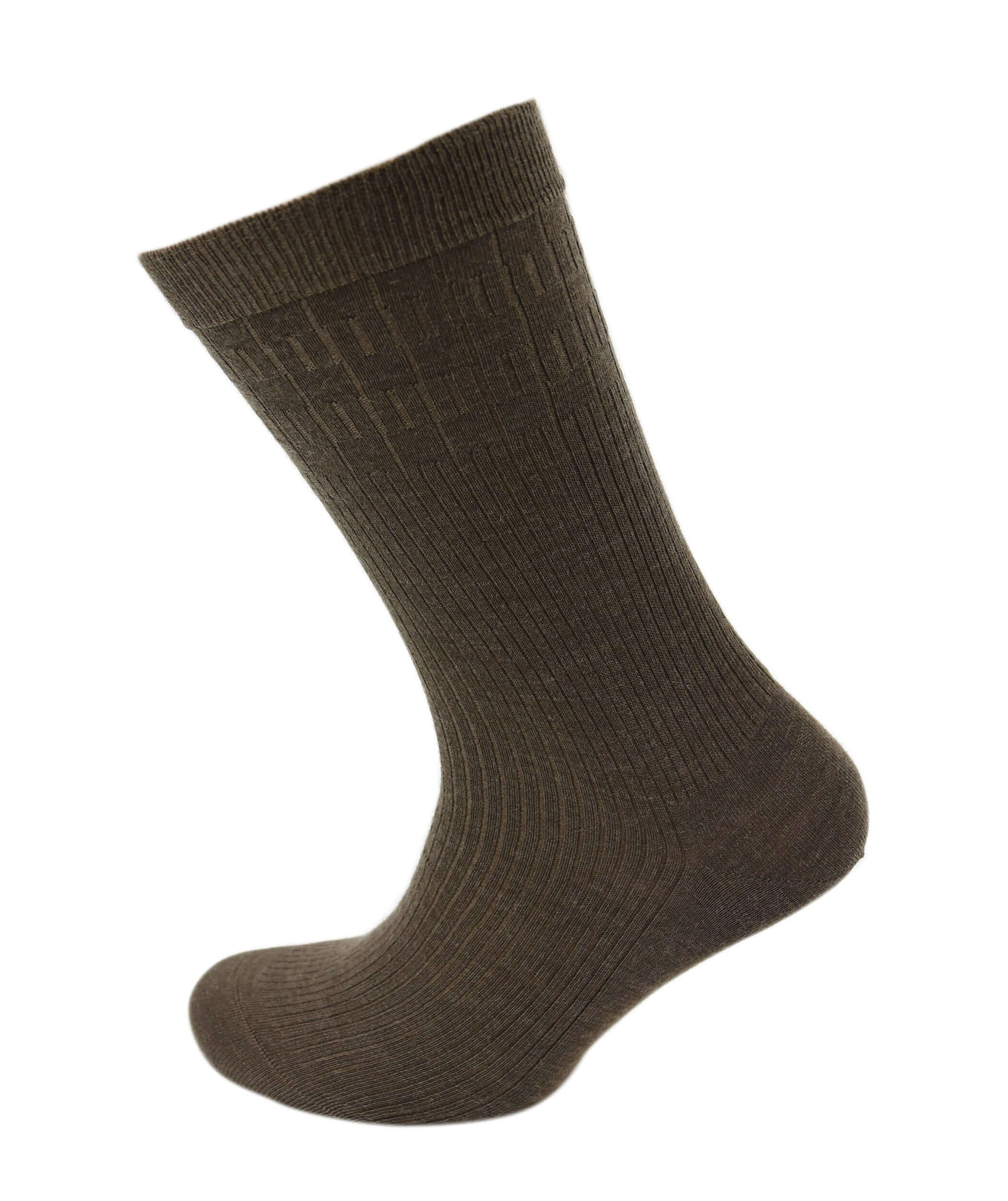 Viyella Men’s Softouch Non-Elastic Wool Socks UK 6-11 - Mink