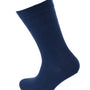 Viyella Mens Softouch Non Elastic Wool Socks With Hand Linked Toe - Blue