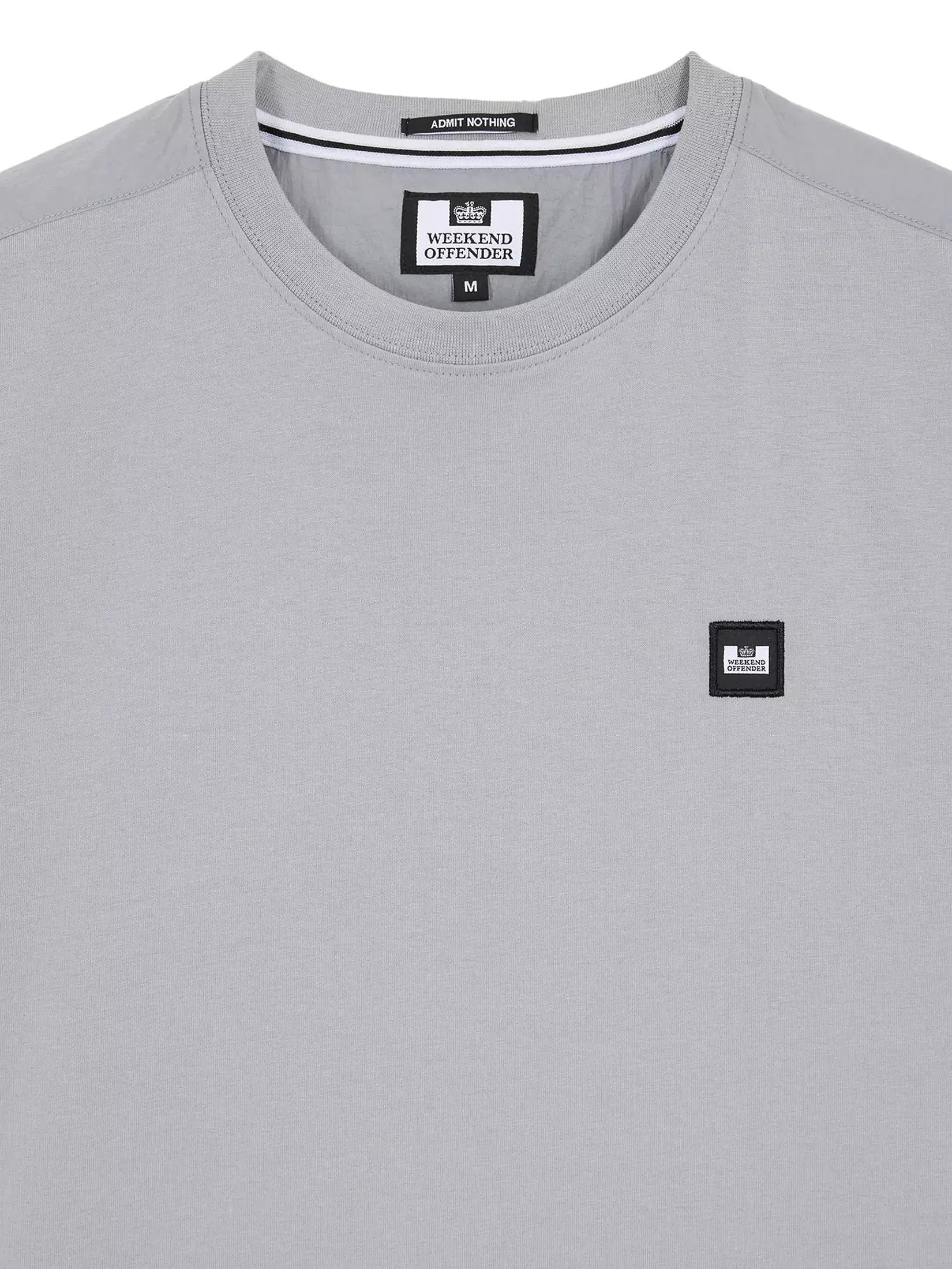 Weekend Offender Garcia Overlay T-Shirt | Smokey Grey