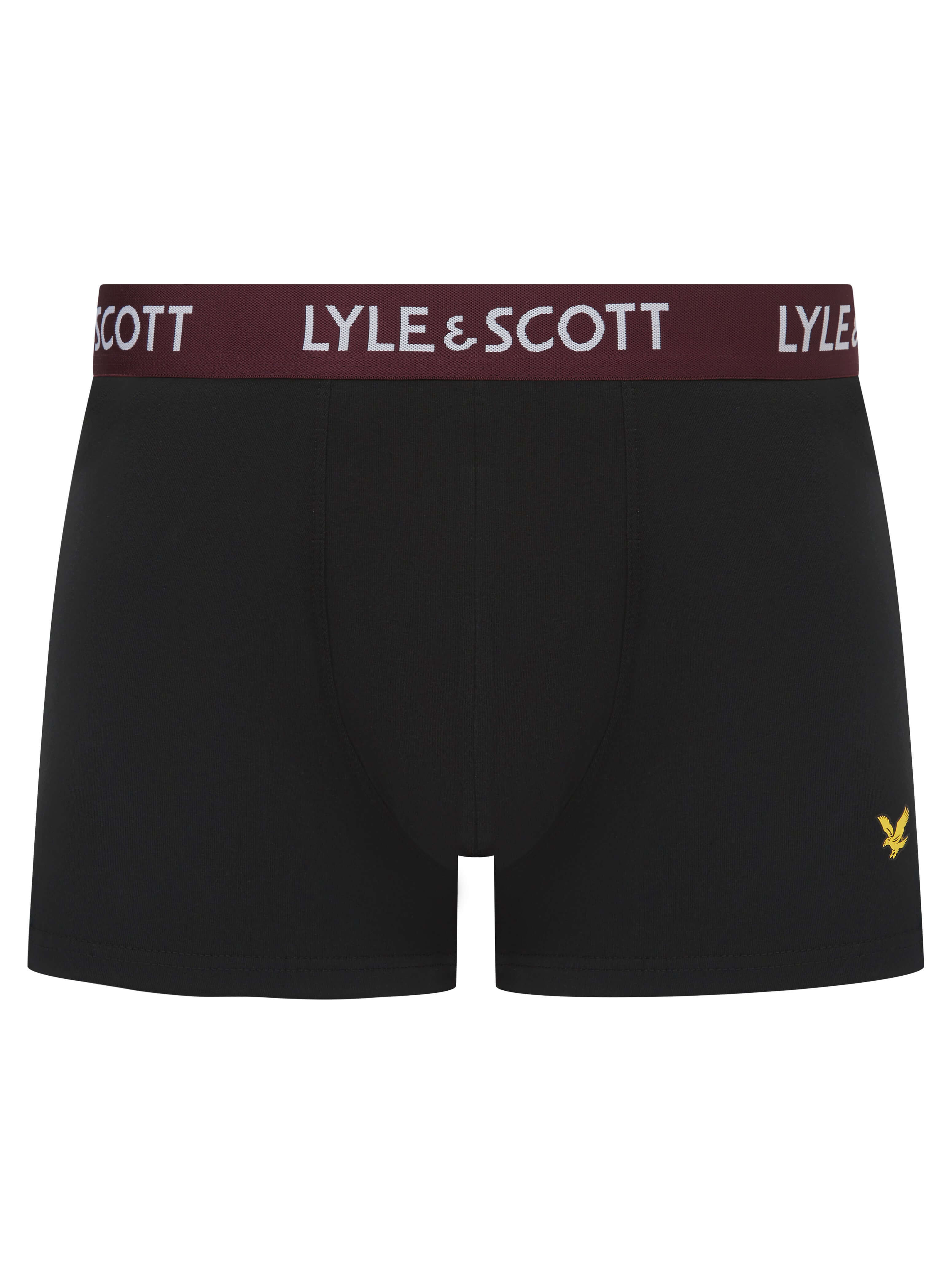 Lyle & Scott Men's 3 Pack Cotton Stretch Trunks - Black Multi