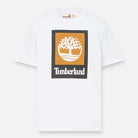 Timberland All Gender Stack Logo T-Shirt in White