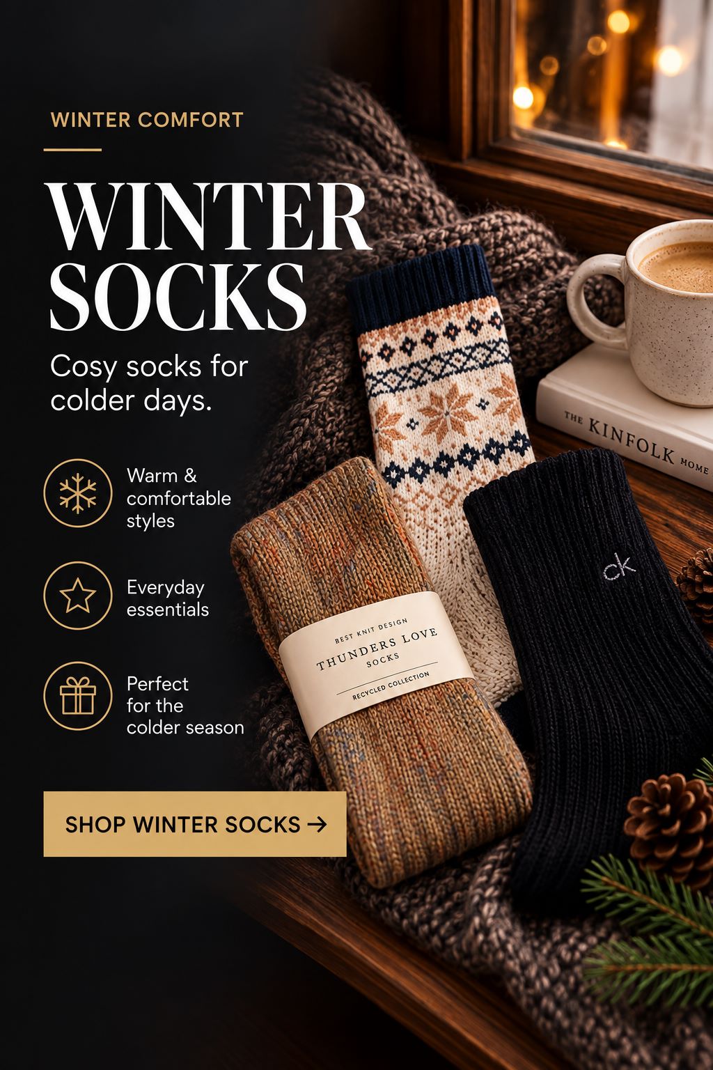 Winter Socks - Cosy Sock Collection, Shop at TrunksandBoxers.co.uk
