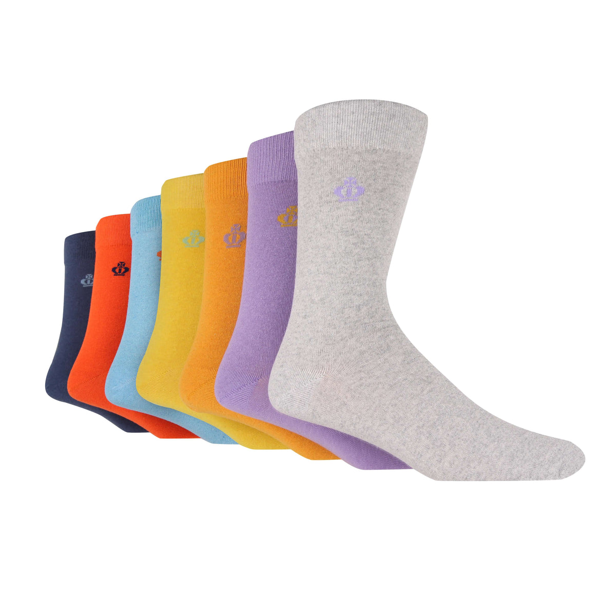 Jeff Banks Men's - 7 Pack Oxford Plain Socks Multi Colour - (7/11) FAS2 ...