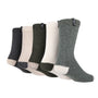 Jeff Banks Men's - 5 Pack Wool Mix Leisure Greenwich Socks - Grey