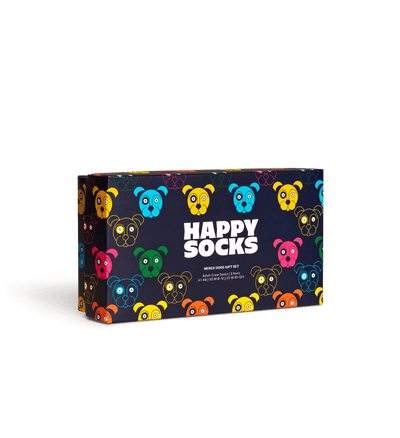Happy Socks 3-Pack Mixed Dog Socks Gift Set