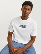 Jack & Jones JJECORP Graphic TEE Crew Neck 3 Pack - White/Navy/Black