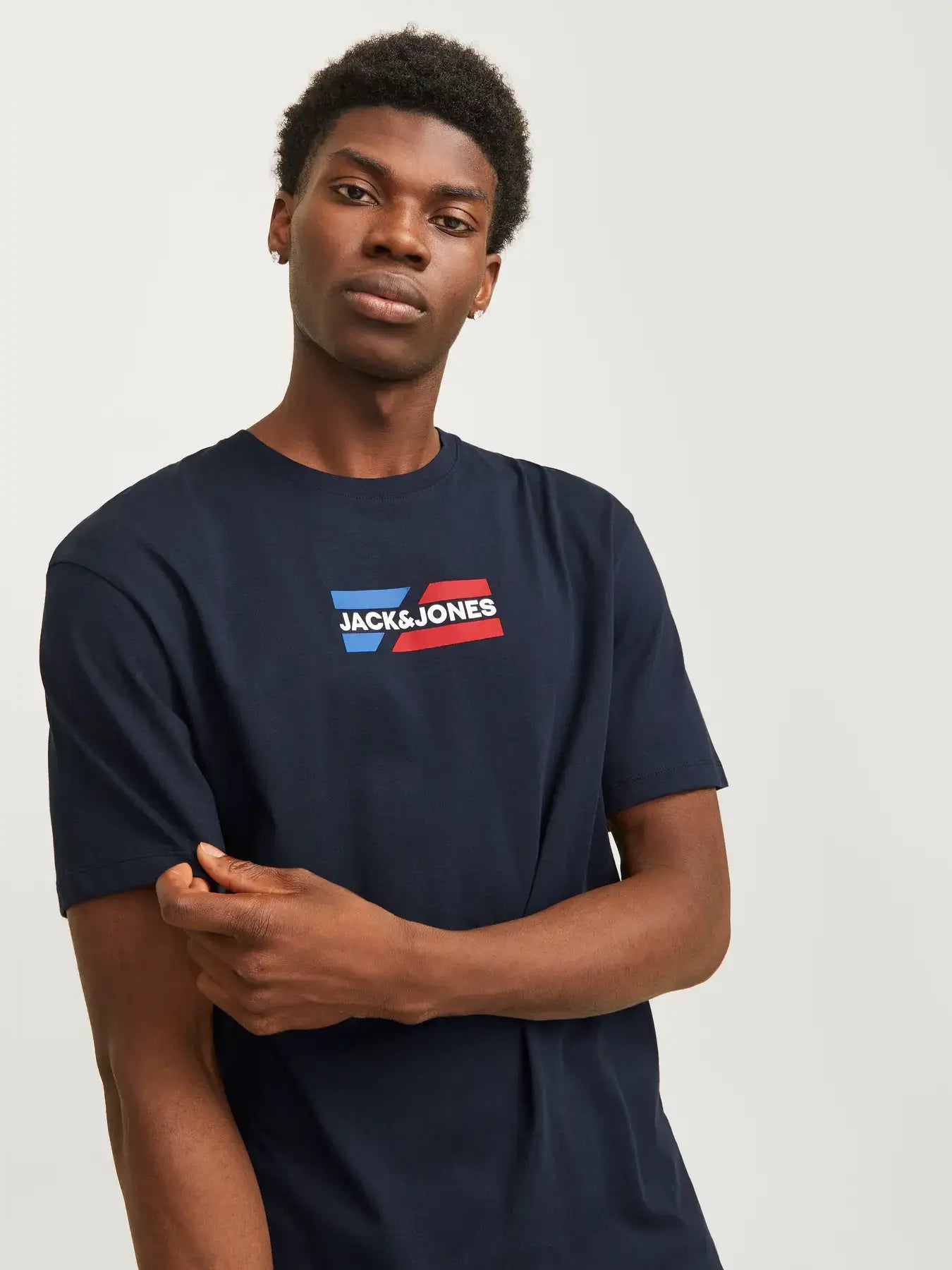 Jack & Jones JJECORP Graphic TEE Crew Neck 3 Pack - White/Navy/Black