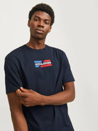 Jack & Jones JJECORP Graphic TEE Crew Neck 3 Pack - White/Navy/Black