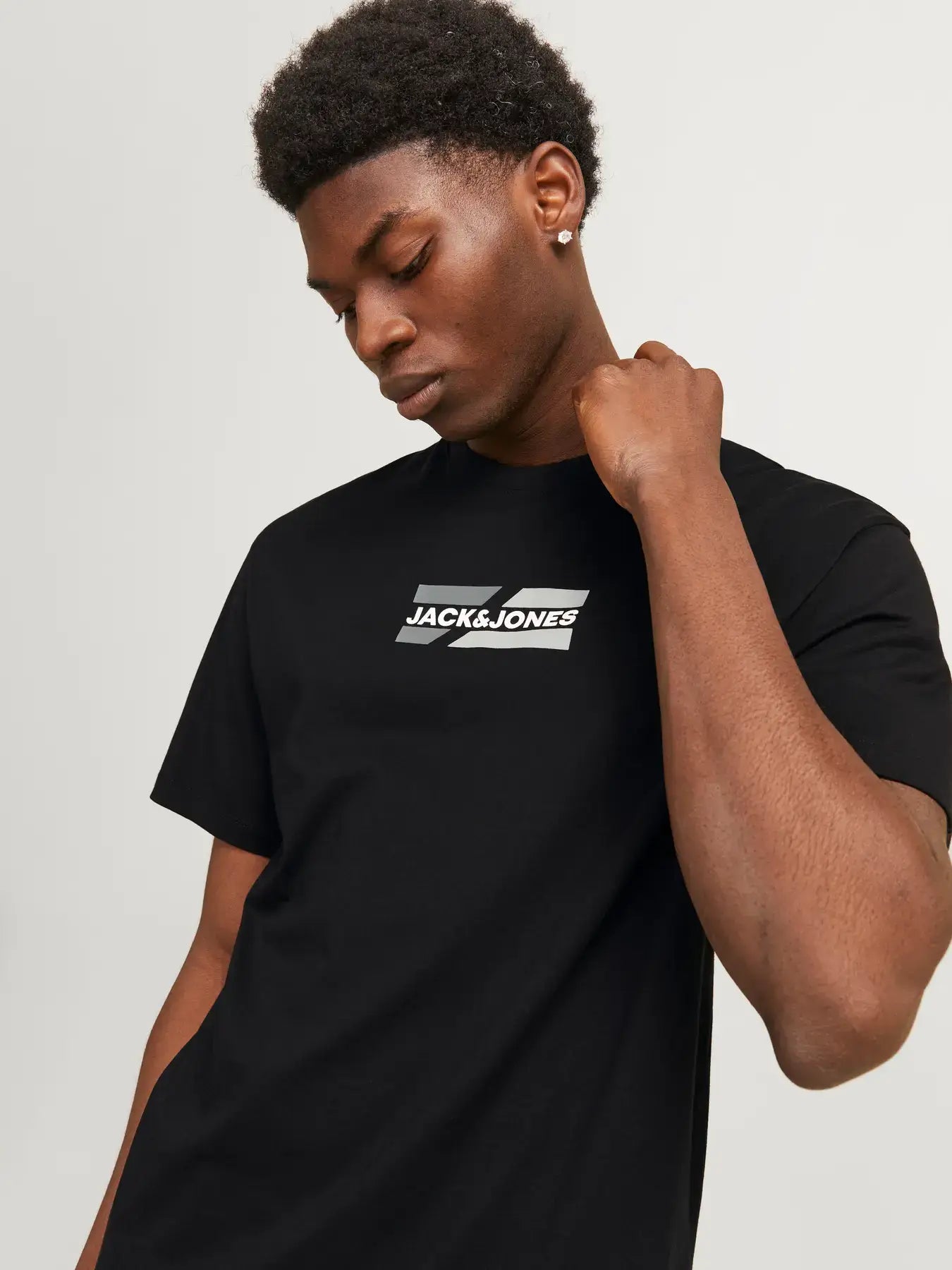 Jack & Jones JJECORP Graphic TEE Crew Neck 3 Pack - White/Navy/Black