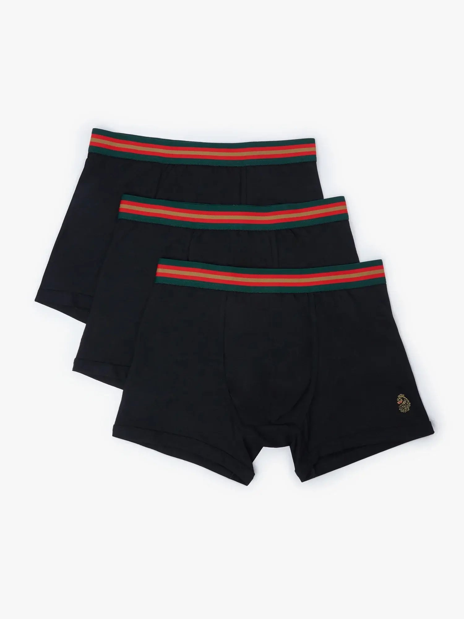LUKE 3 Pack Black Boxers – Cotton Stretch Trunks