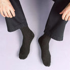 KLUE men's organic cotton knitted rib socks - Anthracite - UK 7.5-11