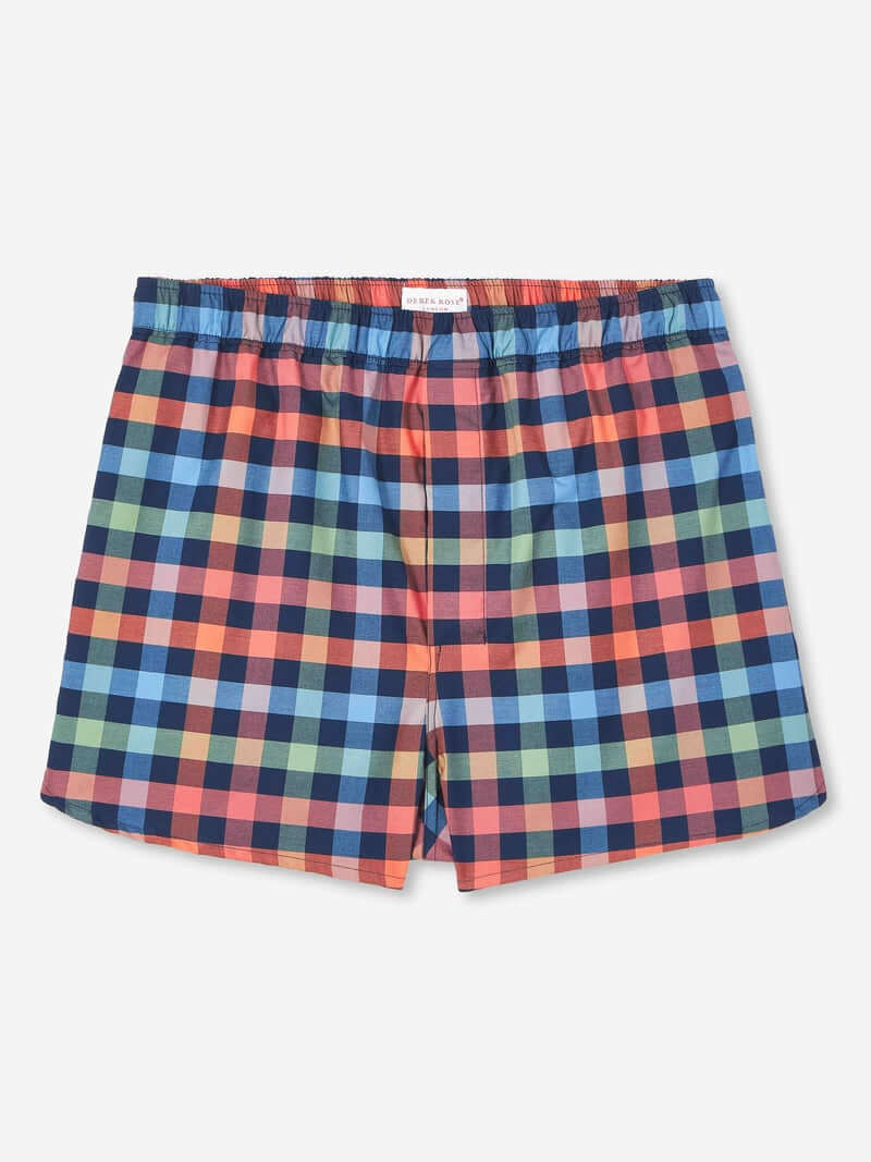 Derek Rose Mens Barker 34 Modern Fit Woven Boxers - Multi