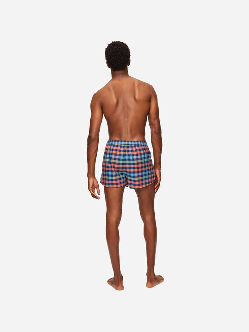 Derek Rose Mens Barker 34 Modern Fit Woven Boxers - Multi