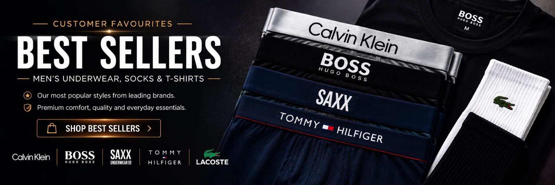 Best Sellers | Men's Underwear, Socks & T-Shirts