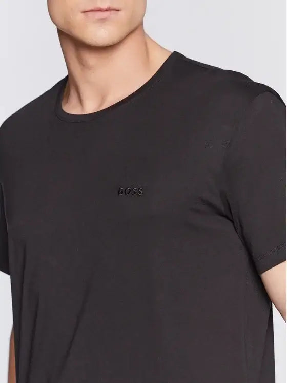 Boss 2 Pack Regular Fit Cotton Crew Neck T-Shirts - Black