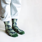 Bare Kind Socks - Save The Wolves Bamboo Socks | Light Green