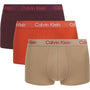 Calvin Klein 3 Pack Low Rise Trunks Cotton Stretch - Red Clay/Tawny Port/Tigers Eye