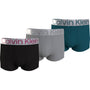 Calvin Klein 3 Pack Trunks - Steel Cotton - Black/Grey/Green