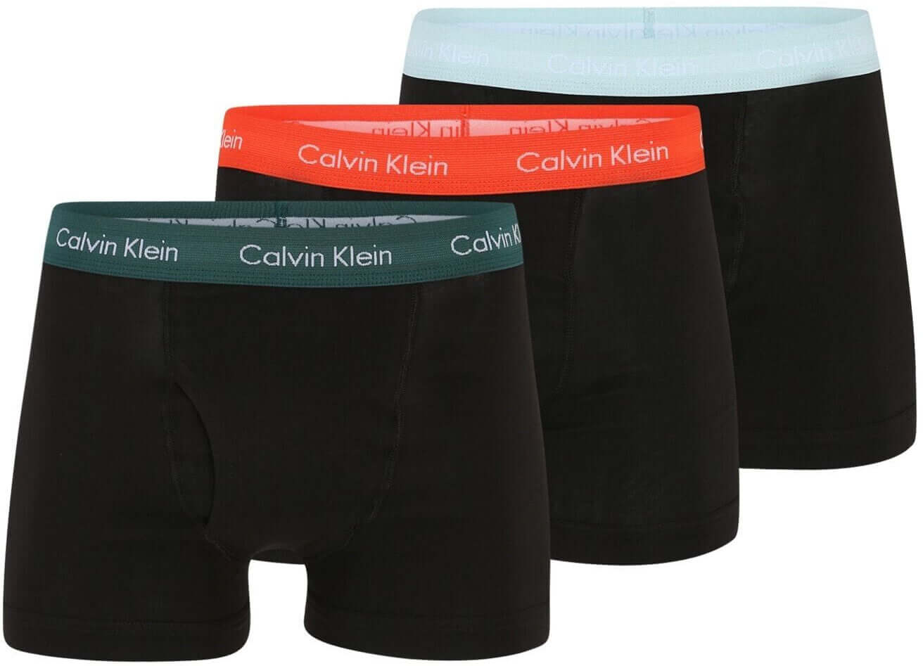 Calvin Klein 3 Pack Cotton Stretch Trunks, Black - Multi
