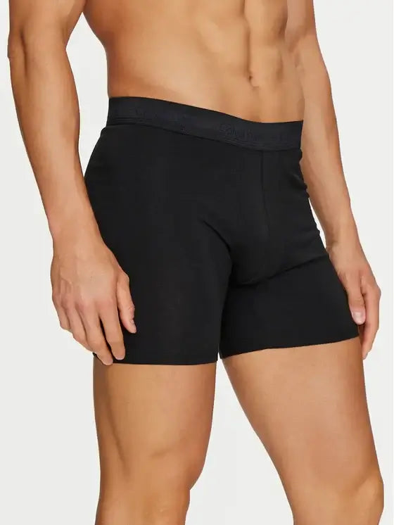 Calvin Klein 3 Pack Boxer Briefs Cotton Stretch - Black, Multi Colour Logo