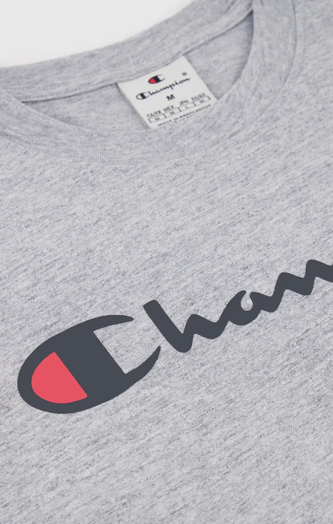 Champion Big Logo Cotton Jersey T-Shirt - Grey