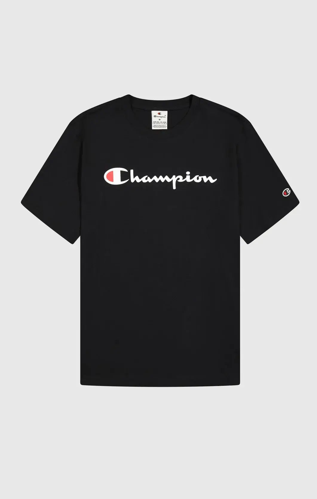 Champion Big Logo Cotton Jersey T-Shirt - Black