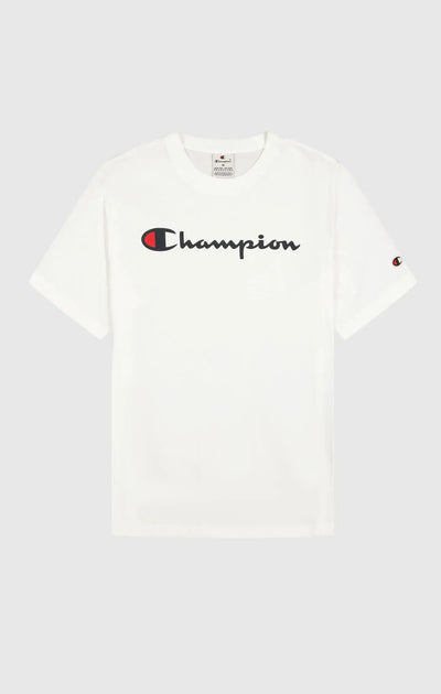 Champion Big Logo Cotton Jersey T-Shirt - White