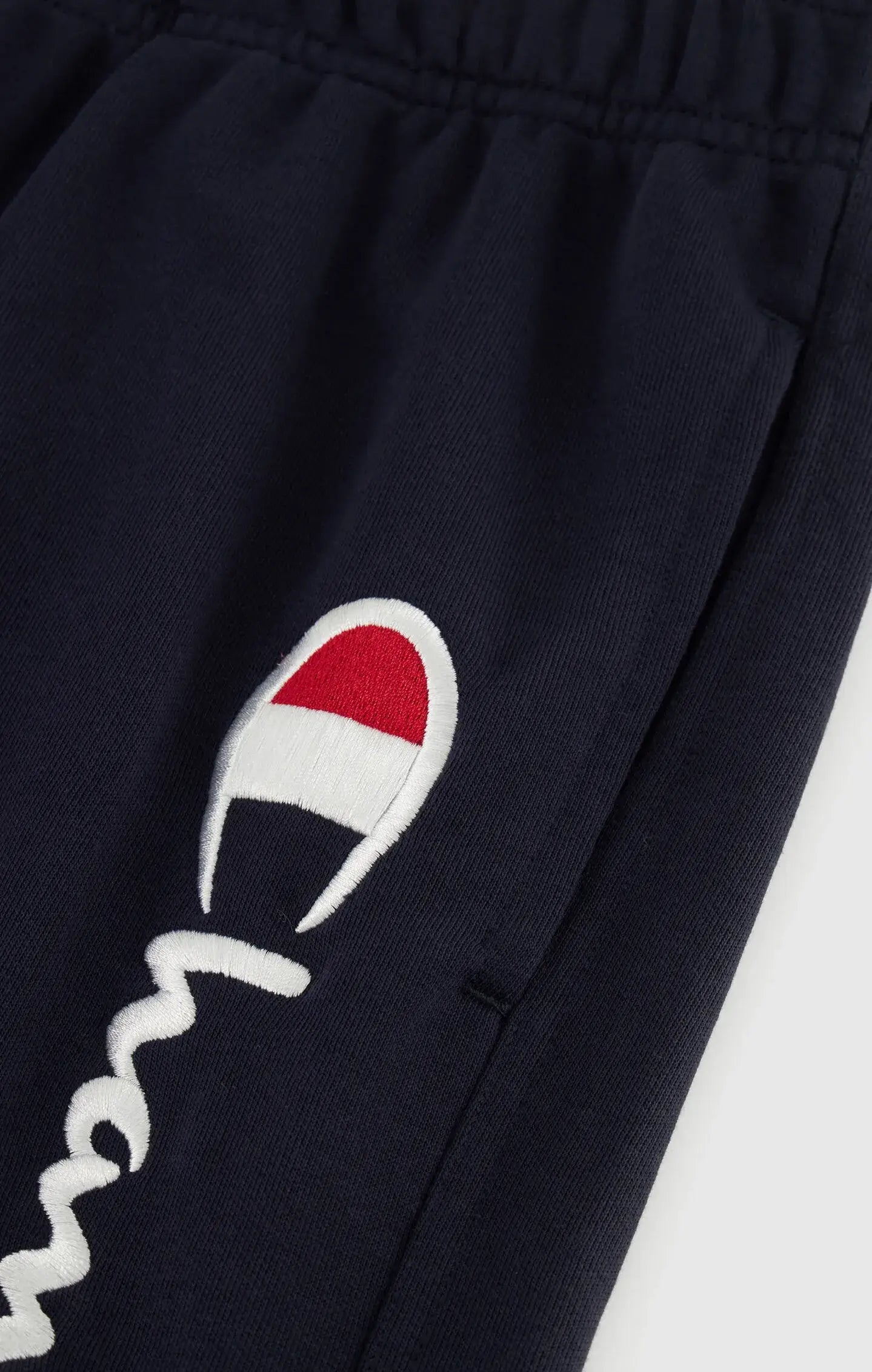 Champion Big Logo French Terry Shorts - Navy