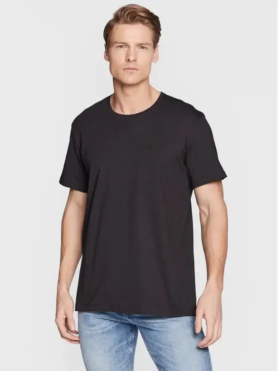 Boss 2 Pack Regular Fit Cotton Crew Neck T-Shirts - Black