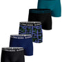 Bjorn Borg Cotton Stretch Boxer 5 pack -  Black, Blue, Print