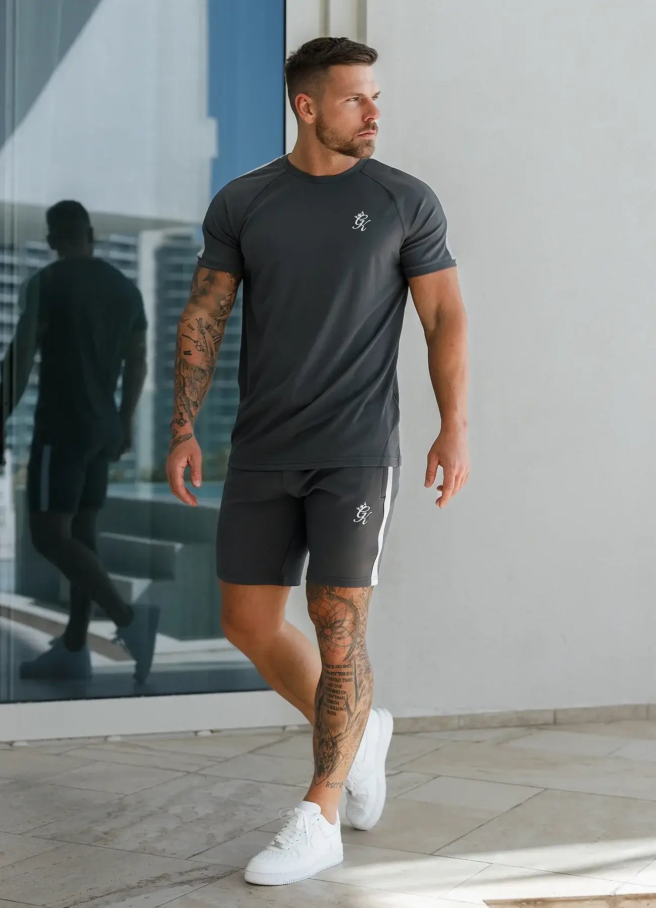Gym King Core Plus Poly Tee - Graphite T-shirt