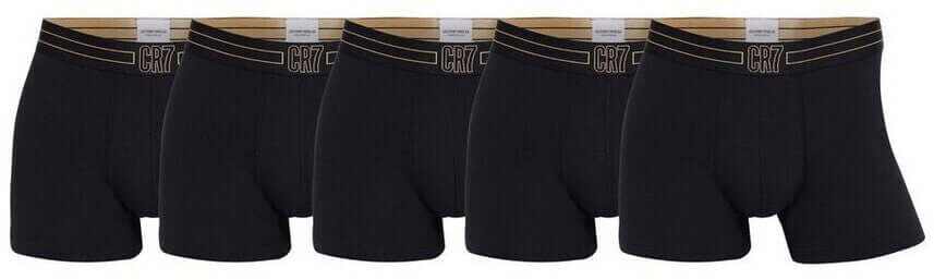 CR7 5-Pack Men's Cotton Fashion Trunk - Black / Gold