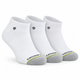 Crossfly low cut socks three-pair pack white