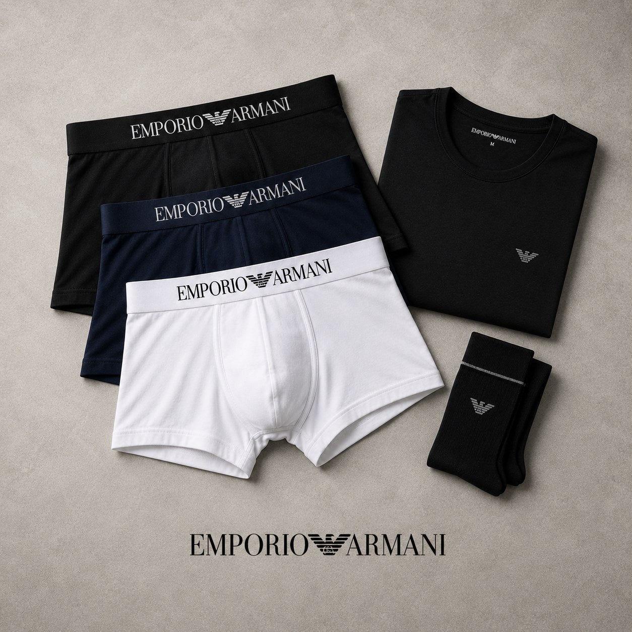 Emporio Armani men’s underwear, T-shirts and socks