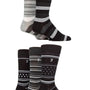 Farah Men's Bamboo Pattern 5 Pack Socks With Embroidered Leg (6-11 )