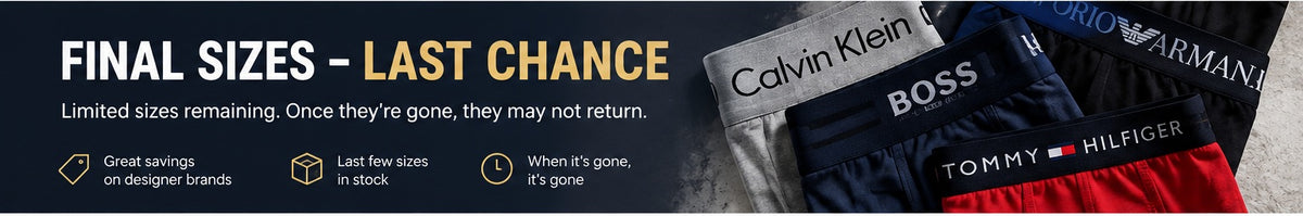 Final Sizes – Last Chance designer underwear collection