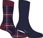GANT Tartan Socks 2-Pack Deep Grape Wine - Design Illustration