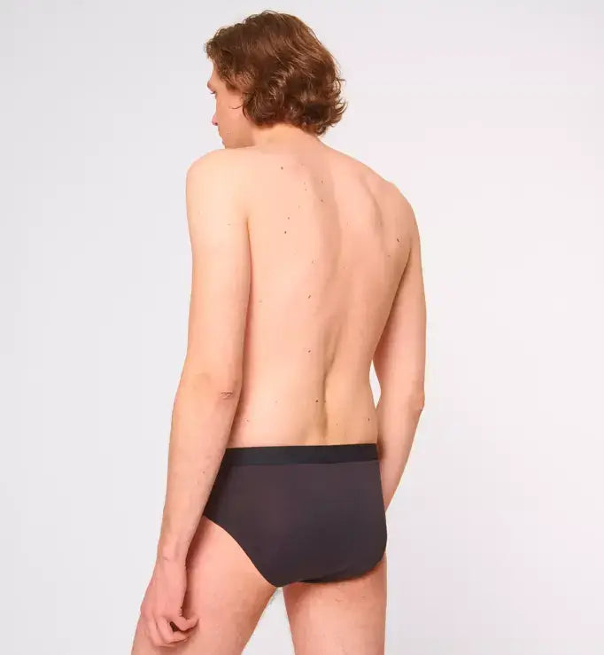 Sloggi Men's 24/7 Basic Natural Cotton 2 Pack Midi Briefs - Black