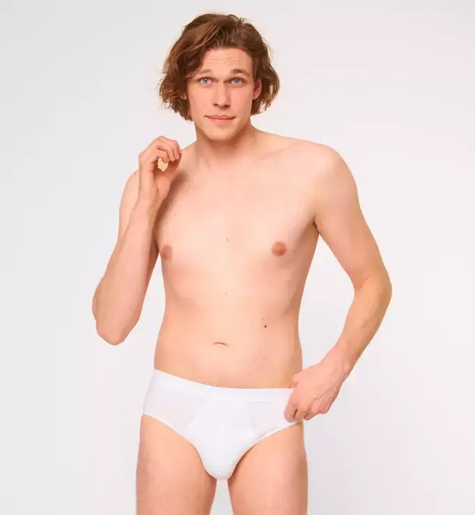 Sloggi Men's 24/7 Basic Natural Cotton 2 Pack Midi Briefs - White