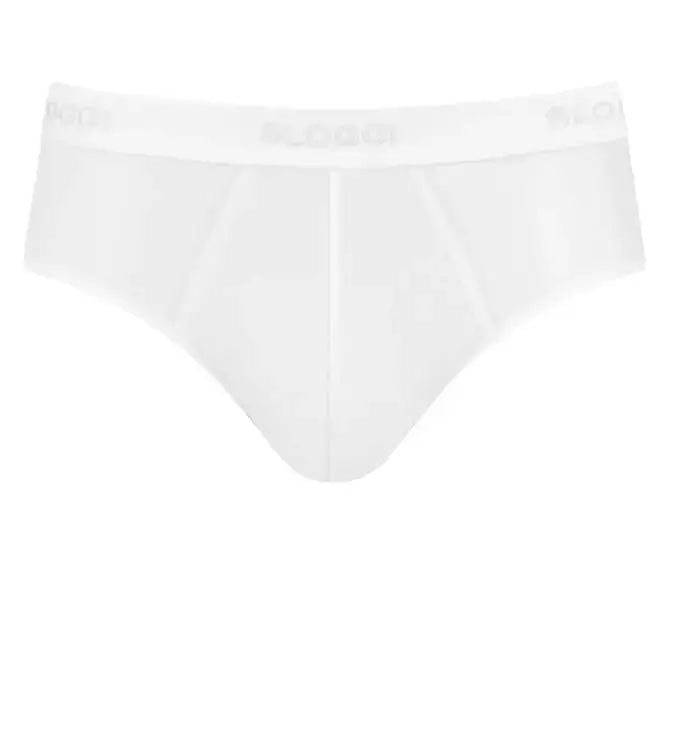 Sloggi Men's 24/7 Basic Natural Cotton 2 Pack Midi Briefs - White
