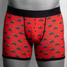 Swole Panda Bamboo Boxers – Red Gorilla Print | Eco-Friendly Comfort