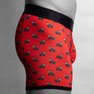Swole Panda Bamboo Boxers – Red Gorilla Print | Eco-Friendly Comfort