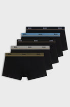 BOSS Essential 5 Pack Stretch Cotton Trunks Black