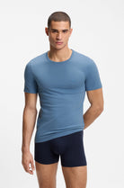BOSS 50532468-979 Blue Cotton T-Shirt Front