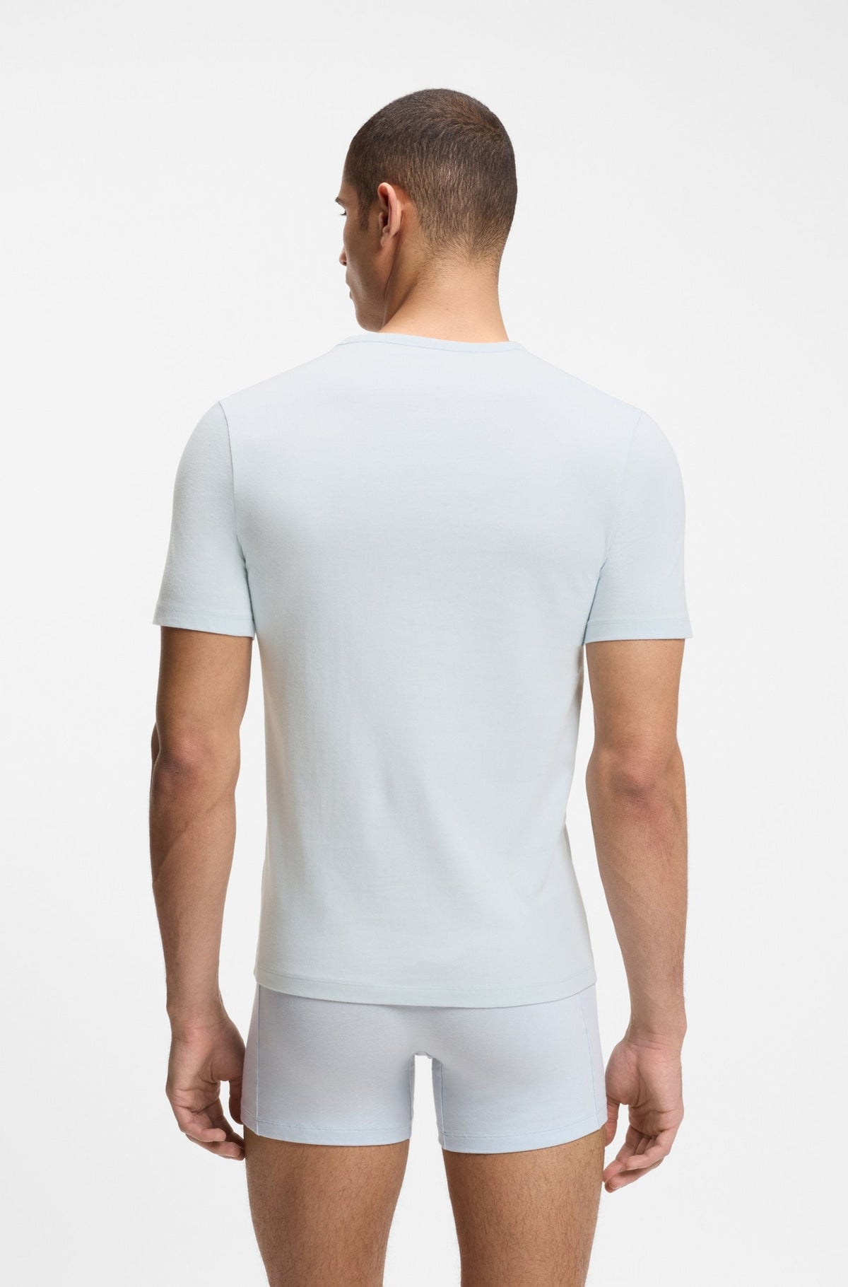 BOSS 50532468-979 Light Blue Cotton T-Shirt Back