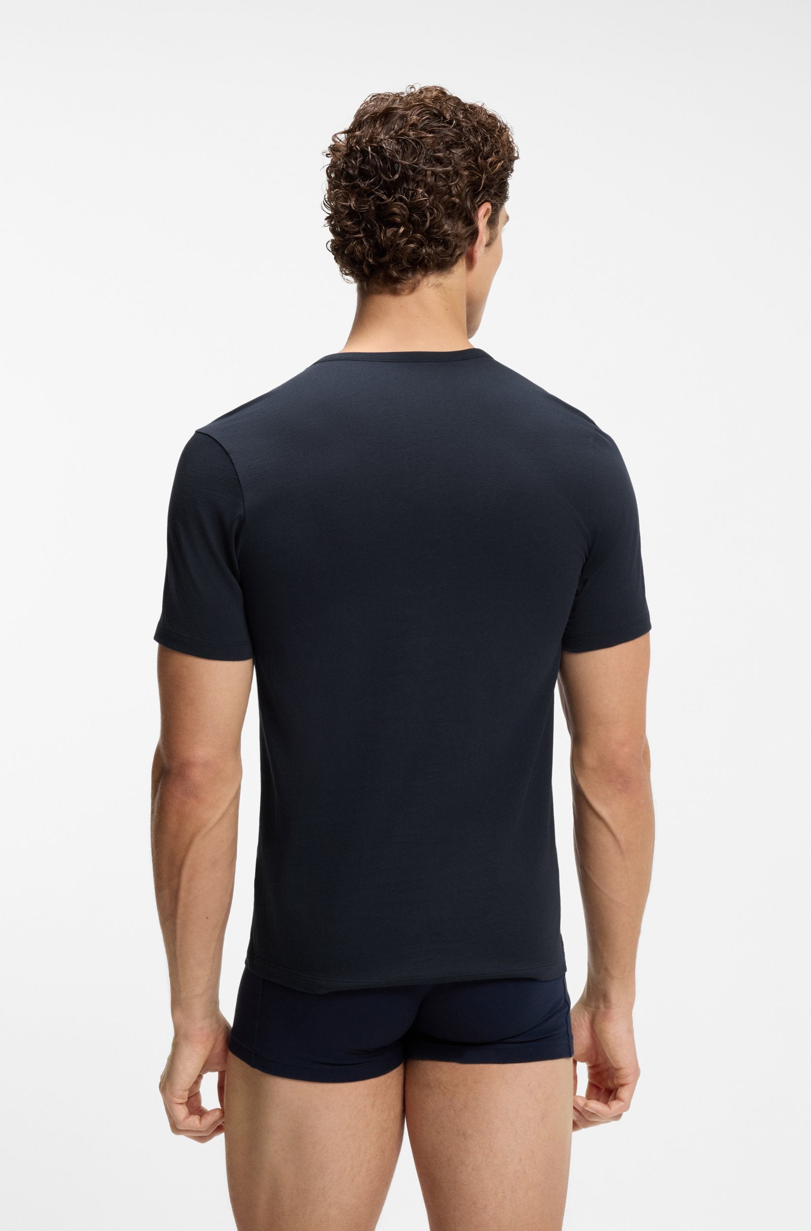 BOSS 3-Pack Cotton Underwear T-Shirts Green Blue 50532470-973